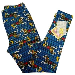 RARE Lularoe Merry Go Round Horse Leggings OS